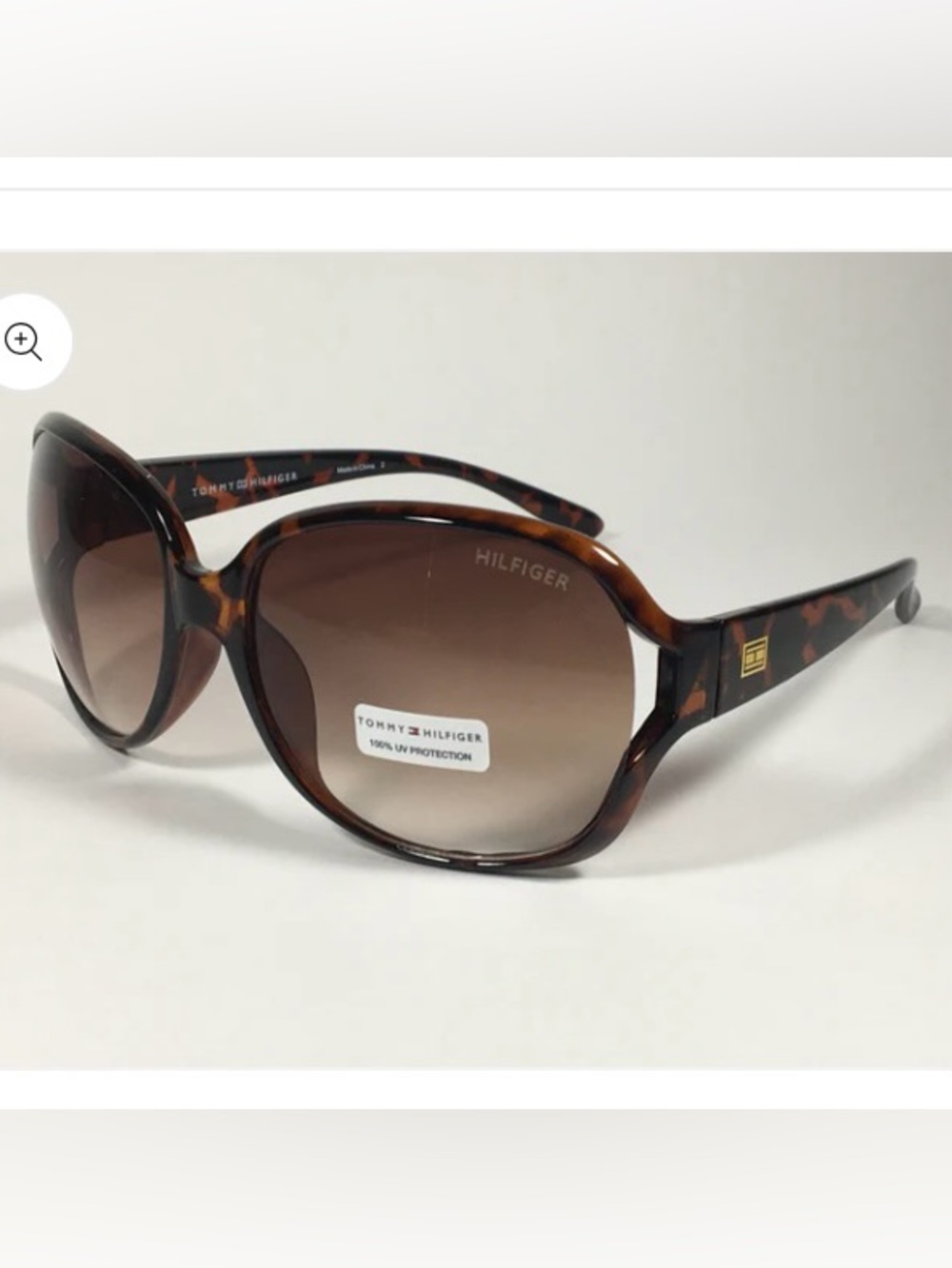 Tommy Hilfiger "Trista" WP OL33 Vented Oversize Sunglasses Brown Tortoise Frame